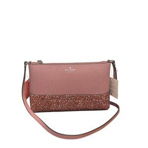NWT Kate Spade New York Peony Pink Crossbody Bag With Glitter Accents